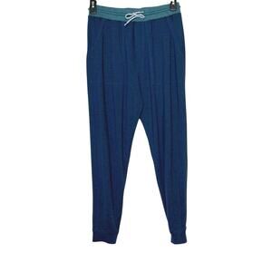 MARINE LAYER Weekend Sport Joggers in Heather Blue Pants Men's Medium